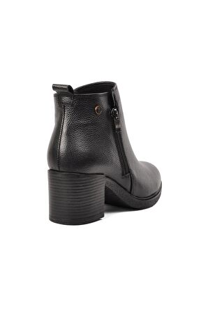 Pierre Cardin Pc-52025 Siyah Hakiki Deri Topuklu Kadın Bot