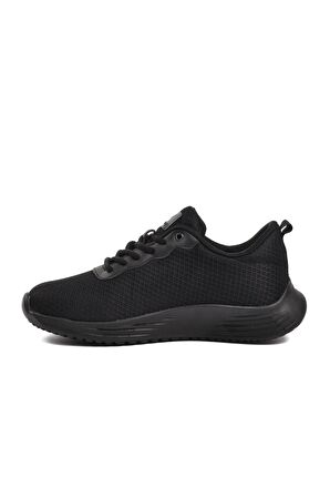 Walkway Aldan Siyah-Siyah Fileli Hava Alan Unisex Spor Ayakkabı