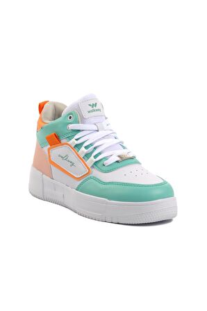 Walkway Nefertiti Beyaz-Su Yeşili Unisex Hi Sneaker