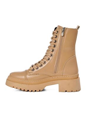 Park Moda K9024 Nut Kırışık Rugan Kadın Postal Bot