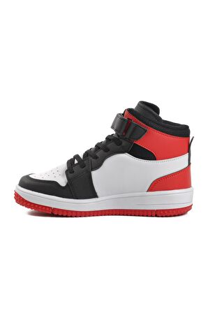 Cool Haykat Uzun-F Siyah-Kırmızı Çocuk Hi Sneaker