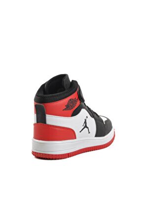 Cool Haykat Uzun-F Siyah-Kırmızı Çocuk Hi Sneaker