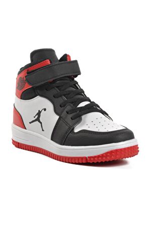 Cool Haykat Uzun-F Siyah-Kırmızı Çocuk Hi Sneaker