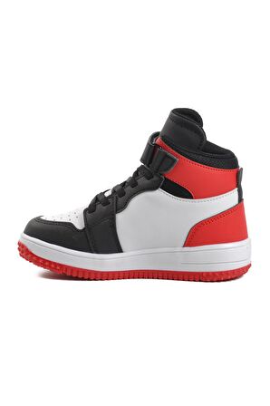 Cool Haykat Uzun-P Siyah-Kırmızı Çocuk Hi Sneaker