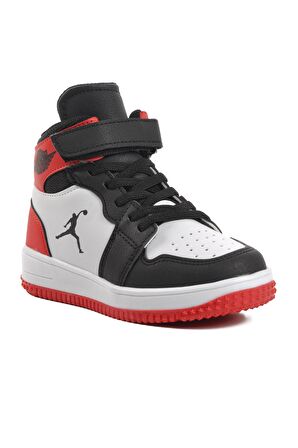 Cool Haykat Uzun-P Siyah-Kırmızı Çocuk Hi Sneaker