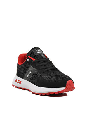 Walkway Manila Siyah-Beyaz-Kırmızı Erkek Sneaker