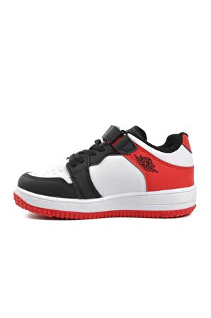 Cool Haykat Kısa-P Siyah-Kırmızı Cırtlı Çocuk Sneaker