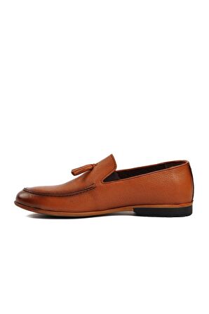 Ayakmod 7105 Taba İçi Dışı Hakiki Deri Erkek Loafer Ayakkabı