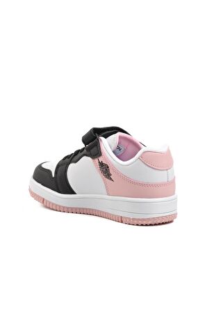 Aspor Haykat Kısa-F Siyah-Pudra Cırtlı Çocuk Sneaker