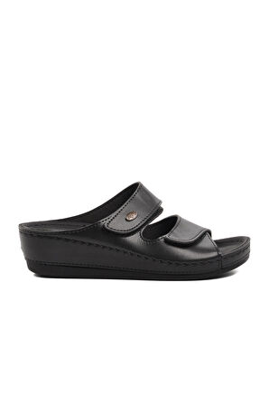 Ayakmod 15.009 Siyah Kadın Dolgu Topuk Terlik