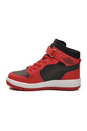Kırmızı Bilek Boy Erkek Çocuk Sneaker Haykat Uzun F