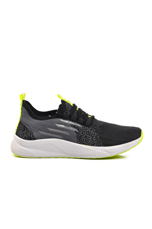 Walkway Ravello Siyah-Beyaz-Fosfor Sarı Fileli Unisex Spor Ayakkabı