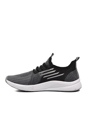 Walkway Ravello Fileli Siyah-Beyaz-Füme Unisex Spor Ayakkabı