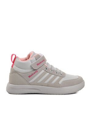 Walkway Mely Hi-F Buz-Pudra Cırtlı Çocuk Hi Sneaker