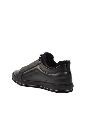 Voyager 4304 Siyah Hakiki Deri Erkek Günlük Ayakkabı