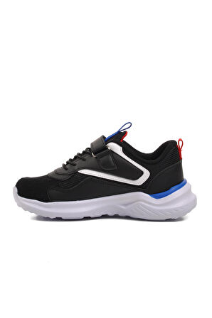Pepino 1543-F Siyah-Kırmızı-Saks Çocuk Spor Ayakkabı