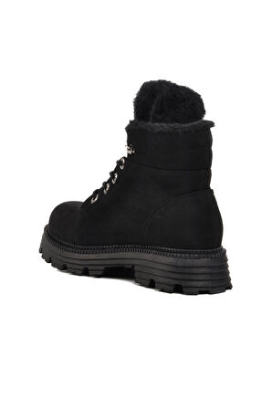 Ayakmod 354122 Siyah Süet İçi Kürklü Kadın Bot