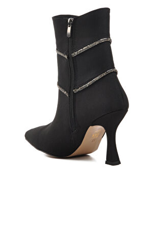 Ayakmod 543109 Siyah Saten İçi Polarlı Kadın Topuklu Bot
