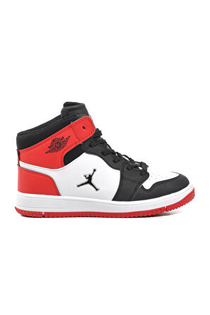 Ayakmod Haykat Uzun Kırmızı Bağcıklı Unisex Hi Sneaker