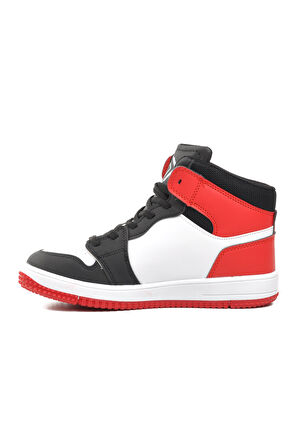 Ayakmod Haykat Uzun Kırmızı Bağcıklı Unisex Hi Sneaker