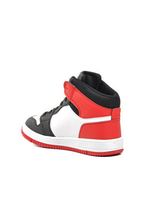 Ayakmod Haykat Uzun Kırmızı Bağcıklı Unisex Hi Sneaker