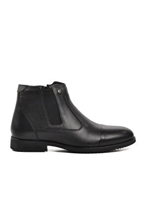 Pierre Cardin 11925251-24K Siyah Hakiki Deri Fermuarlı Erkek Bot