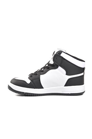 Ayakmod Haykat Uzun Siyah-Beyaz Unisex Hi Sneaker