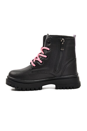 Pepino 1525-P Siyah-Pembe İçi Polarlı Kız Çocuk Bot