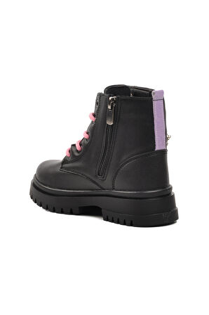 Pepino 1525-P Siyah-Pembe İçi Polarlı Kız Çocuk Bot