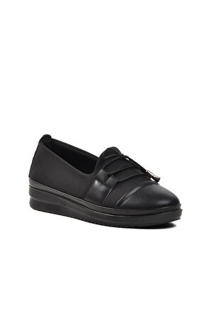 Ayakmod 026 Siyah Simli Kadın Günlük Ayakkabı