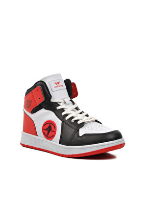 Walkway Sloga Hı Siyah-Beyaz-Kırmızı Erkek Hi Sneaker