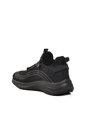 Walkway Onega Siyah-Siyah Fileli Unisex Spor Ayakkabı