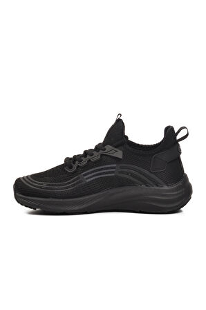 Walkway Onega Siyah-Siyah Fileli Unisex Spor Ayakkabı