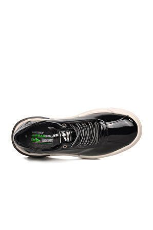 Marcomen 152-19197 Siyah Rugan-Beyaz Hakiki Deri Erkek Sneaker