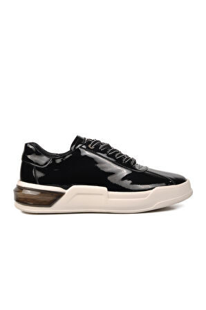 Marcomen 152-19197 Siyah Rugan-Beyaz Hakiki Deri Erkek Sneaker