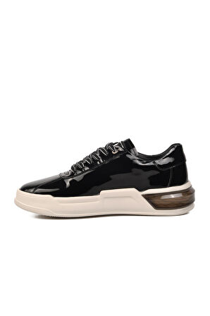 Marcomen 152-19197 Siyah Rugan-Beyaz Hakiki Deri Erkek Sneaker