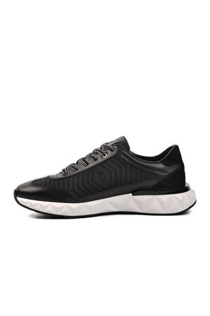 Marcomen 152-19498 Siyah-Beyaz Hakiki Deri Erkek Sneaker