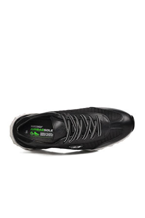 Marcomen 152-19498 Siyah-Beyaz Hakiki Deri Erkek Sneaker