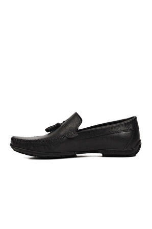 Ayakmod D7218 Siyah Hakiki Deri Erkek Loafer Ayakkabı
