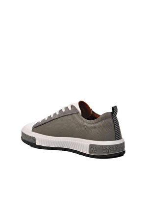 Marcomen 152-15076 Gri-Beyaz Hakiki Deri Erkek Sneaker