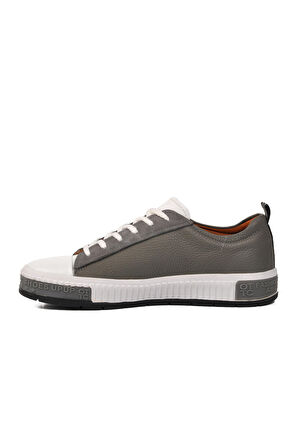 Marcomen 152-15076 Gri-Beyaz Hakiki Deri Erkek Sneaker