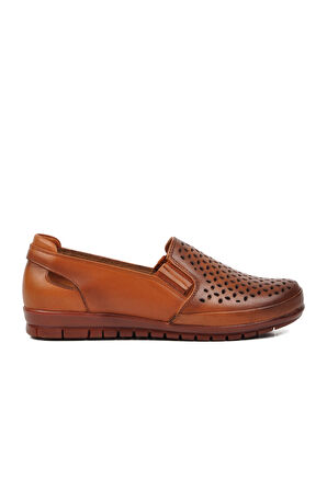 Ayakmod 430 Taba Hakiki Deri Kadın Günlük Ayakkabı