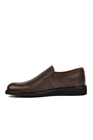 Ayakmod Premium 03256 Kahve Hakiki Deri Erkek Casual Ayakkabı
