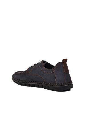 Ayakmod D2025 Lacivert Nubuk Hakiki Deri Erkek Günlük Ayakkabı
