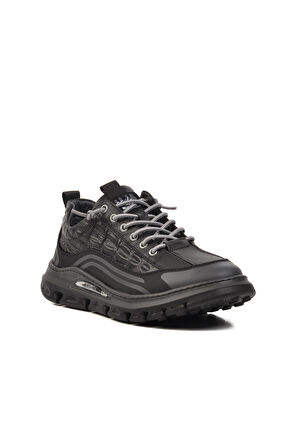 Guja 24Y590 Siyah Hakiki Deri Erkek Sneaker