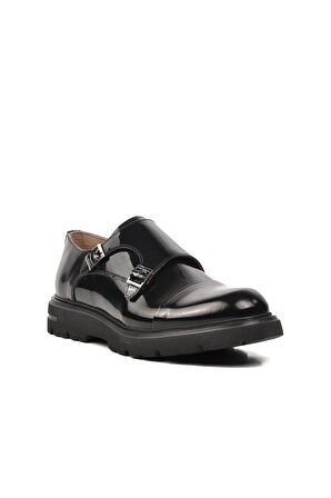 Ayakmod Premium 33284 Siyah Rugan Hakiki Deri Erkek Casual Ayakkabı
