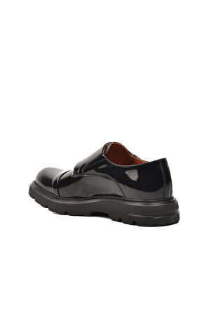 Ayakmod Premium 33284 Siyah Rugan Hakiki Deri Erkek Casual Ayakkabı