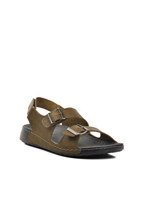 Yeşil Erkek Düz Sandalet 80-954 M