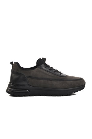 Ayakmod 241548 Gri Nubuk Hakiki Deri Erkek Günlük Ayakkabı