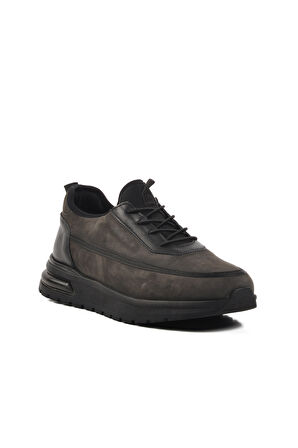 Ayakmod 241548 Gri Nubuk Hakiki Deri Erkek Günlük Ayakkabı